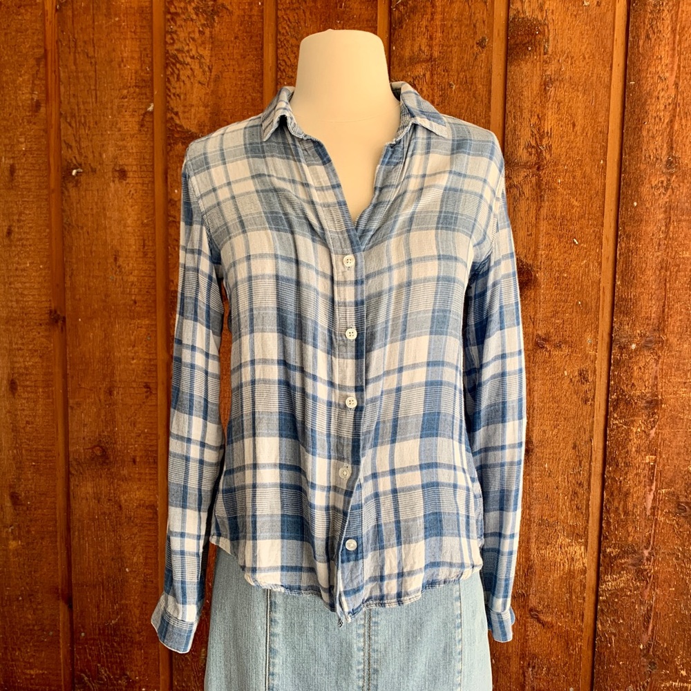 Cloth & Stone Blue Flannel Size XS